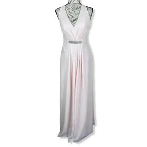 Jenny Packham Jeweled Belt Twist Strap dress